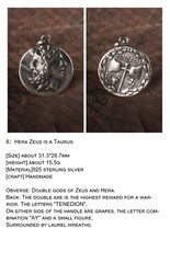 925 sterling silver pendant ancient Greek mythology Roman coin couple’s pendant