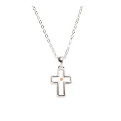 Mustard Seed Cross Necklace, Sterling Silver Jewelry, Bible Verse Matthew 17:20