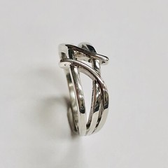 Sterling Sliver Crisscross Band