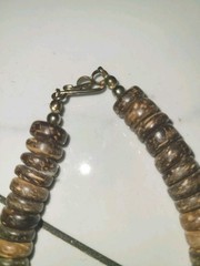 Wood and mixed material beaded necklace, handcrafted artisan jewelry, Philippine