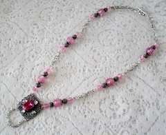 Pink Victorian Art Nouveau Renaissance Edwardian Art Deco Wedding Necklace