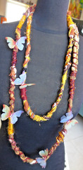 Handmade Fabric Necklace Fiber Art Beads Direct From Artist One Of A Kind