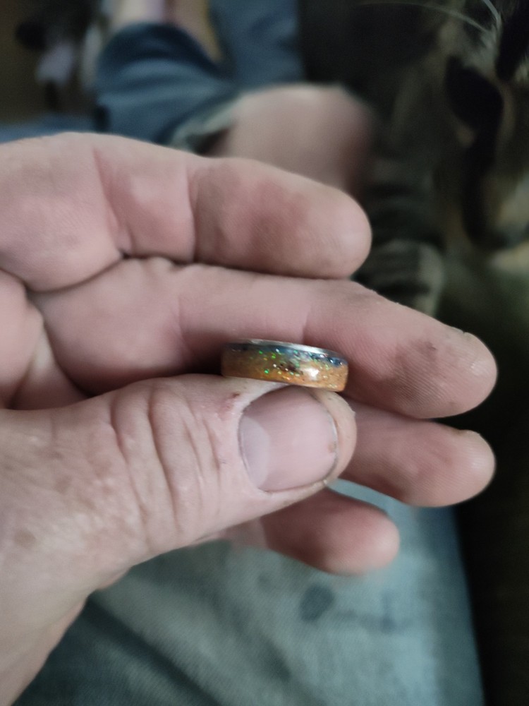 Genuine Handcrafted 1995 United States Quarter Glitter Coin Ring , Size 6.75 …