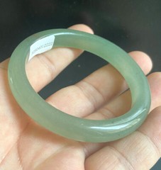 Certified 56mm Natural Grade A Green Burma Jade jadeite Bangle