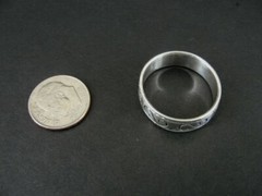 Ring Silver Swirl Curved Design Band Sterling 925 Size 10.25 Ring Band 10 1/4