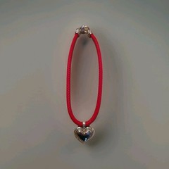 Braided red leather matching Necklace, Bracelet & Earrings