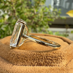 Lovely Certified 15.00 Ct Treated White Diamond Solitaire Ring, FREE Tariffs