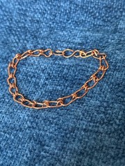 Handmade Pure Copper Chain Bracelet for Men. 18 Gauge Solid Copper Link Bracelet