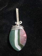 DZ1003 – Wire Wrapped Watermelon Druzy Marquise Pendant