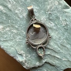 Beautiful Handmade Buffalo Nickel Set With Turquoise And Sterling Stone