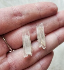 Clear Quartz Earrings – 3 crystals each – healing