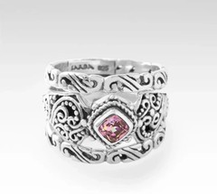 Sarda Pure Faith Ring Sz 9 Set of 3 in Bali Sunrise Mystic Topaz #29