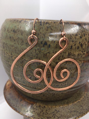 Pure Copper Healing Spiral Earrings, Earring Jewelry, Spiritual Kriya