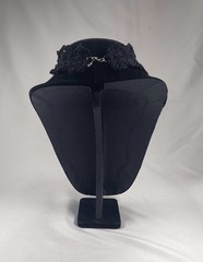 Vintage Handmade Goth Crochet Black & White Choker Necklace by Odythia