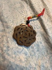 Vintage Handmade traditional nepharite Flower Pendant with Decorative Cordi