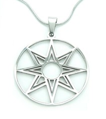Octagram Necklace, 304 Stainless 8 point Star of Ishtar Innana Venus Charm nb