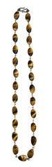 TIGERS EYE Natural POLISHED 10x16mm Stones Beaded Necklace w S-Hook 23″
