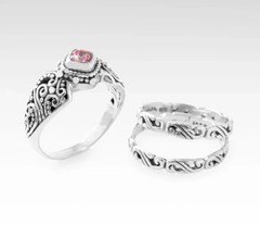 Sarda Pure Faith Ring Sz 9 Set of 3 in Bali Sunrise Mystic Topaz #29