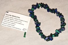 Rare Azurite Malachite Chip Bracelets by Healing Light Stones