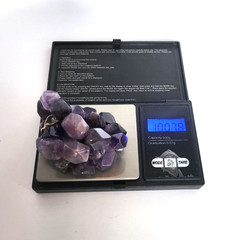 Handcrafted Purple Amethyst Nugget Necklace Silver Wire Wrap Ring Jewelry Set