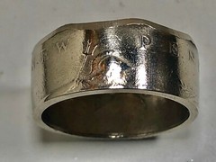 Britain Ring 50 New Pence England British Coin Ring – Hand Made in Canada