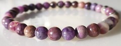 Sugilite Natural Gemstone Bracelet Stretch Handmade Beaded RARE 5mm – 6 1/4″