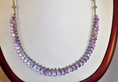 Natural Amethyst Briolette & Peridot Necklace & Earrings by Healing Light Stones