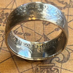 90% SILVER Barber Half Dollar COIN RING USA United States SIZES 5-12 Handmade