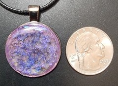 Handcrafted Acrylic Paint & Resin Pendant Faux Leather Adjustable Lobster Clasp