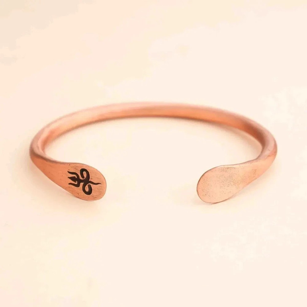 Infinity Trishul Pure Copper Cuff , Cuff, Bracelet, SpiritualHealing Bangle