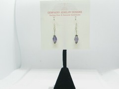 Sterling Silver Faceted Natural IOLITE Dangle Earrings #1251…Handmade USA