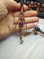 Artisanal Jewelry Amethyst Gemstone Beads Pendants Item #26360