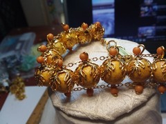 7.5″ 12 mm Center Sunflower Colored Bead Bracelet W/ Filigree Accent 06-01-2026