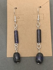 Natural Lapis Lazuli Artisan S925 Silver Earrings
