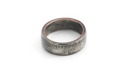 US Half dollar Coin Ring. 1980. Handmade In The US. Mens Jewelry Size 13.5