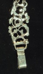 EARLY MARKSZ STERLING SILVER 925 ABSTRACT FREEFORM LINK BRACELET 7.5” VINTAGE