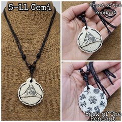 Taino Symbol Necklace Coqui Sun Cemi | Adjustable Unisex Cord | Puerto Rico