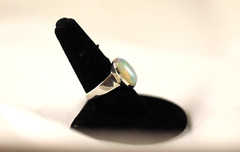 Sterling Silver Ring Ethiopian Opal Gemstone Handcrafted Size 9