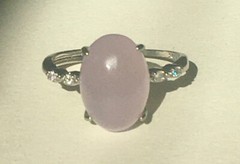 rose quartz s925 adjustable to size 6,7, 8 & 9