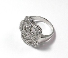 Women’s 925 Sterling Silver Cubic Zirconia Ring Size 9