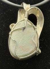 Handcrafted Natural Earth-Mined Turquoise Pendant set in Silver Filigree.