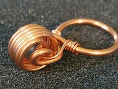 unique hand crafted mood ring w copper boost psychic healing energy size 7.75