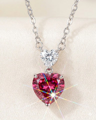 RARE 12.50 Ct Treated Certified Pink Diamond Solitaire Pendant, Great Luster 18″