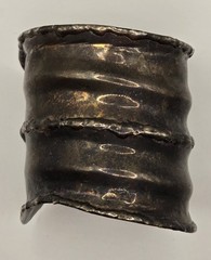Vintage, handmade, Brutalist-style sculptural cuff bracelet 2.5 Inches