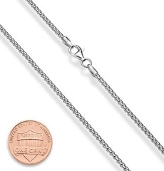Miabella Italian 925 Sterling Silver Solid 2Mm Round Chain Necklace For Women
