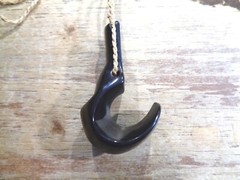 LARGE MASTER-CARVED GENUINE WATER BUFFALO HORN HAWAIIAN PALAOA PENDANT NECKLACE