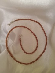 Natural Golden Citrine Gems 2.5 to 4 mm Size Faceted Rondelle Beads Necklace 18″