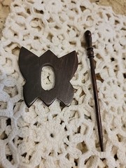 Hand Crafted India Wooden Shawl/Hair Pin Knitting Surina Wooden Butterfly New