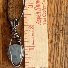 Aquamarine ~ Handmade Copper wire wrapped pendant jewelry 4k