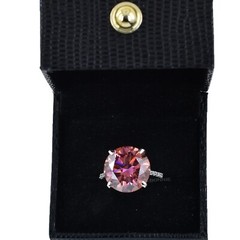 RARE 6Ct Certified Pink Diamond Solitaire Ring- Great Shine! Free Tariffs.